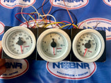 3x White Omori 52mm Gauges