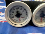 3x White Omori 52mm Gauges